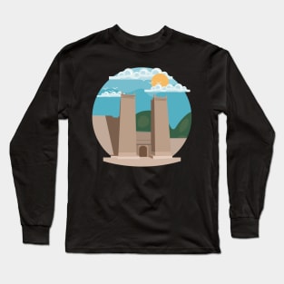 Moroccan Cities illustration, best gift for morocco lovers Long Sleeve T-Shirt